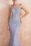 Mermaid Illusion Neck Prom Dress