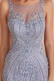 Mermaid Illusion Neck Prom Dress