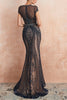 Load image into Gallery viewer, Mermaid Beaded Black Prom Dress