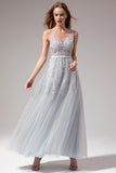 Grey Appliques Dress