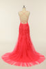Load image into Gallery viewer, Mermaid Spaghetti Straps Light Pink Long Prom Dress with Appliques