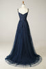 Load image into Gallery viewer, Purple Off the Shoulder Long Prom Dress with Appliques