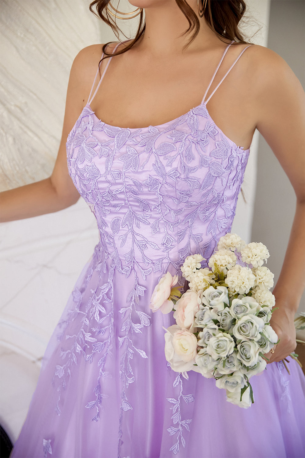 ZAPAKA Women Lavender Prom Dress Purple Tulle A-line Spaghetti Straps Party Formal Dress ZAPAKA UK ZAPAKA Women Lavender Prom Dress Purple Tulle A-line Spaghetti Straps Party Formal Dress ZAPAKA UK