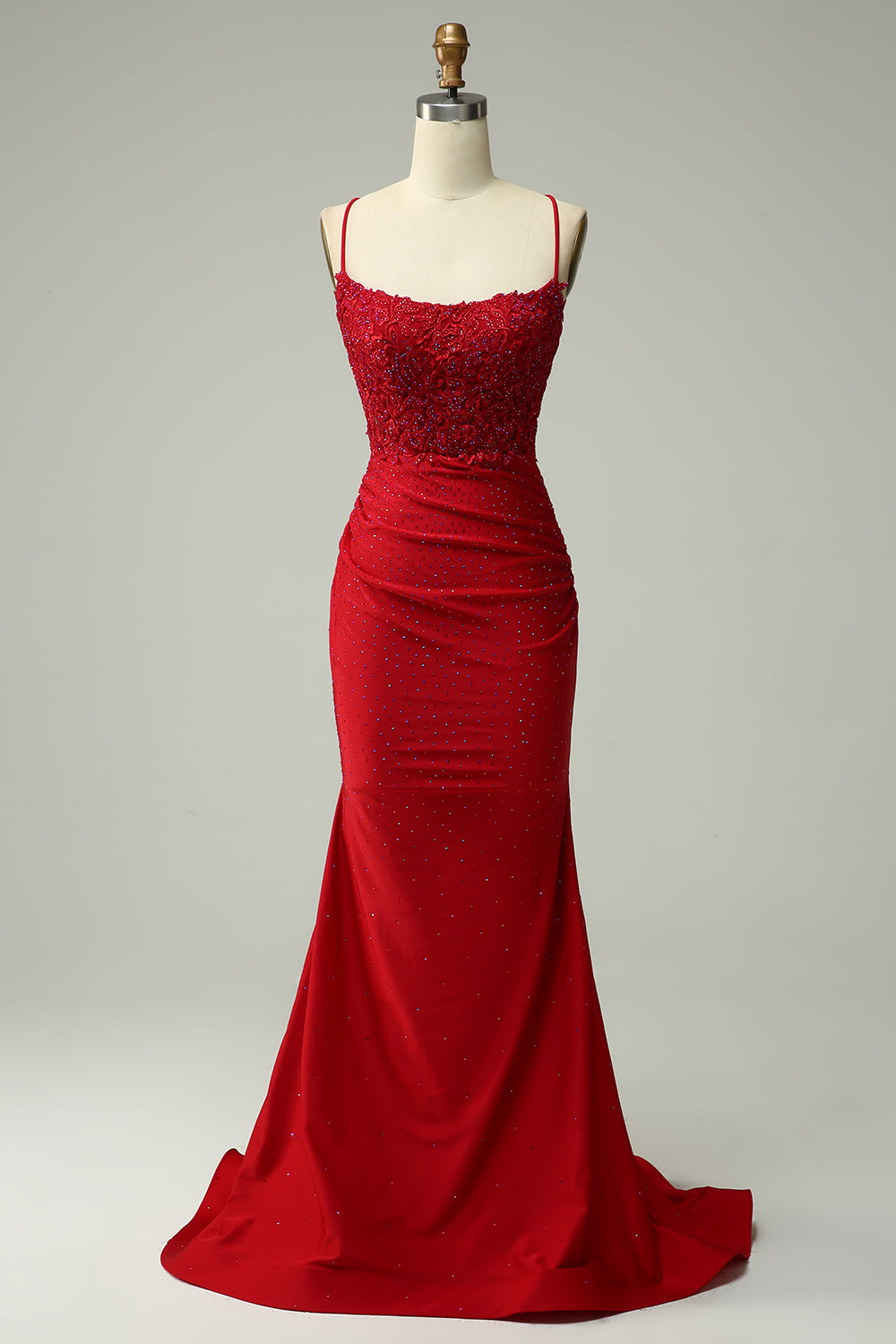 Zapaka Women Dark Red Prom Dress Mermaid Beaded Halter Evening Dress with Appliques ZAPAKA UK Zapaka Women Dark Red Prom Dress Mermaid Beaded Halter Evening Dress with Appliques ZAPAKA UK