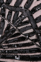 Load image into Gallery viewer, Mermaid Black 1920s Sequined Flapper Dress