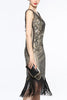 Load image into Gallery viewer, Women V Neck 1920s Fringe Sequin Flapper Dress