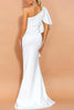 Load image into Gallery viewer, Amazing One Shoulder White Evening Party Dress