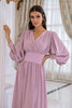 Load image into Gallery viewer, Blush Long Sleeves V Neck Mother Dress