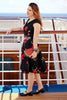 Load image into Gallery viewer, Black Rose Printed Dress