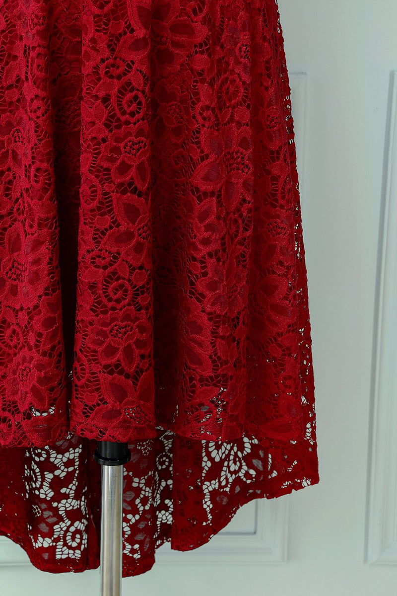 Load image into Gallery viewer, Burgundy Asymmetrical Dress