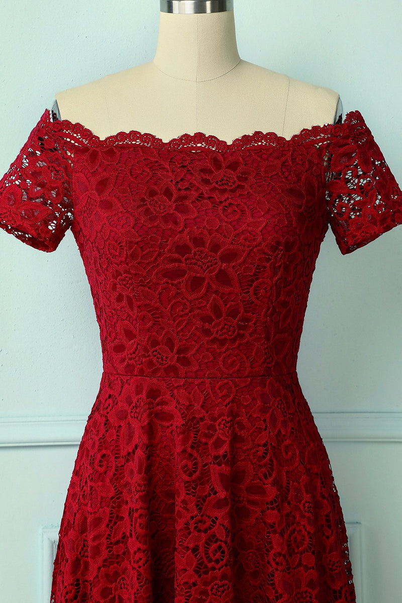 Load image into Gallery viewer, Burgundy Asymmetrical Dress
