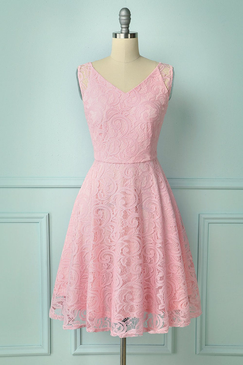 Load image into Gallery viewer, Pink Lace Bridesmaid