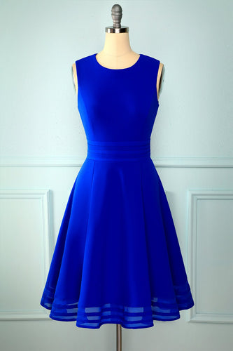 Solid Royal Blue Dress