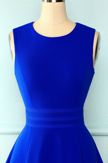 Solid Royal Blue Dress