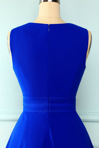 Solid Royal Blue Dress