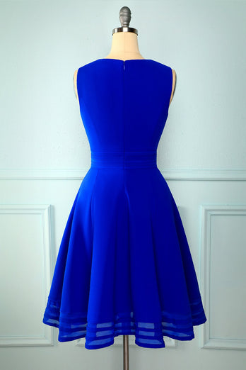 Solid Royal Blue Dress