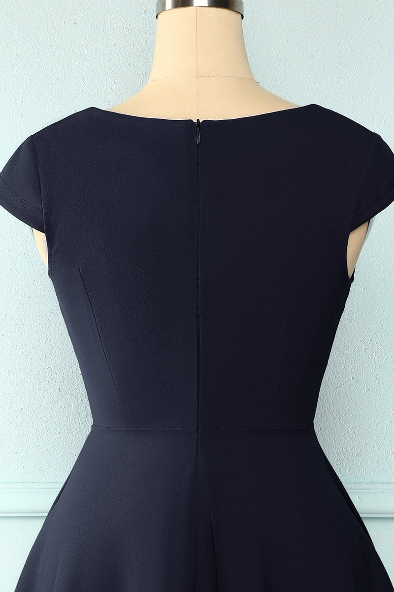 Load image into Gallery viewer, Navy Solid Dress