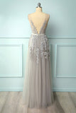 Grey Appliques Dress