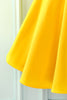 Load image into Gallery viewer, Yellow Asymmetrical Neck Dress(BELT IS NOT INCLUDED)