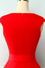 Load image into Gallery viewer, Red Button 1950s Swing Dress