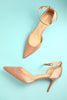 Load image into Gallery viewer, Champagne Pointy Heels