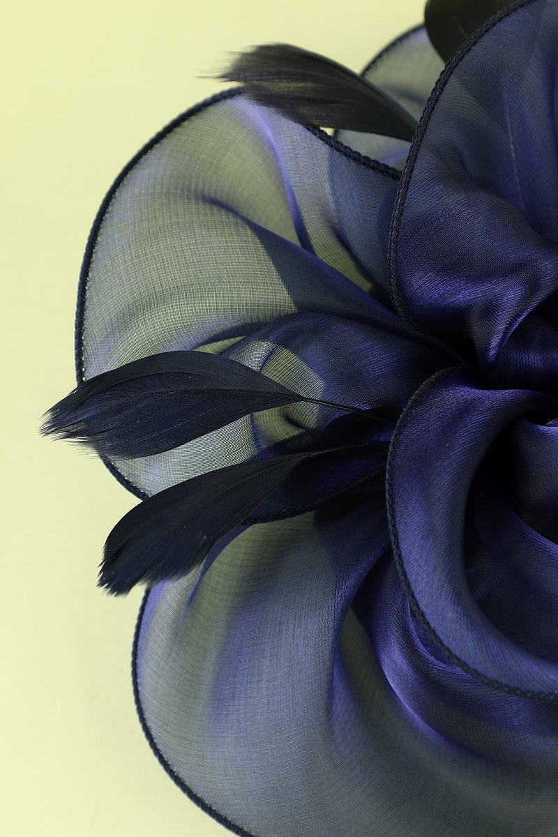Load image into Gallery viewer, 1920s Blue Organza Beaded Headband