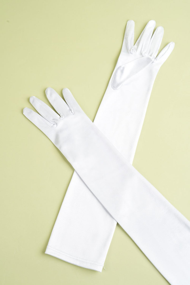 Load image into Gallery viewer, White 1920s Party Gloves