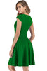 Load image into Gallery viewer, Green Square Neck Vintage Dress
