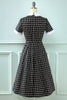 Load image into Gallery viewer, Plaid 1950s Vintage Dress with Bow