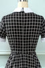 Load image into Gallery viewer, Plaid 1950s Vintage Dress with Bow