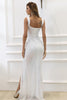 Load image into Gallery viewer, White Sequins Prom Dress