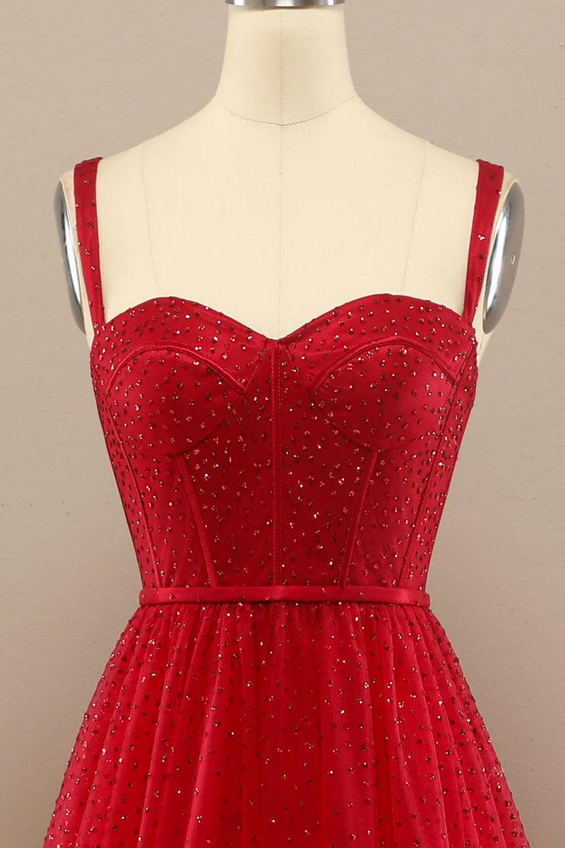 Load image into Gallery viewer, Red Sweetheart Beading Prom Dress