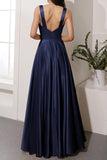 Satin Long Bridesmaid Dress
