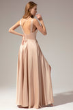 Satin Long Bridesmaid Dress
