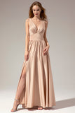 Satin Long Bridesmaid Dress
