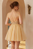 Load image into Gallery viewer, Spaghetti Straps Homecoming Dress With Appliques