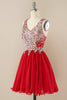 Load image into Gallery viewer, Red Beading Graduation Dress