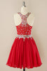 Load image into Gallery viewer, Red Beading Graduation Dress