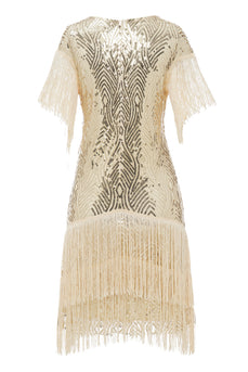 Apricot 1920s Party Dress with Tassel