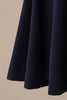 Load image into Gallery viewer, Navy Scoop 1950s Dress with Ruffles