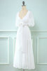 Load image into Gallery viewer, White Midi Babydoll Dress