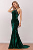 Load image into Gallery viewer, Dark Green Mermaid Velvet Long Evening Dress