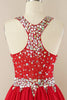 Load image into Gallery viewer, Red Beading Graduation Dress