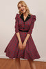 Load image into Gallery viewer, Red Plaid Knee Length Dress