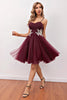 Load image into Gallery viewer, Burgundy Cute Short Prom Dress