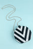 Load image into Gallery viewer, Black and White Striped Acrylic Handbag