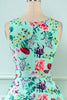 Load image into Gallery viewer, Green Flower Print 1950s Dress