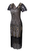 Load image into Gallery viewer, Flapper Black 1920s Sequins Dress