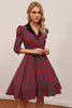 Load image into Gallery viewer, Red Plaid Knee Length Dress