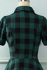 Load image into Gallery viewer, Green Plaid Vintage Tartan Dress